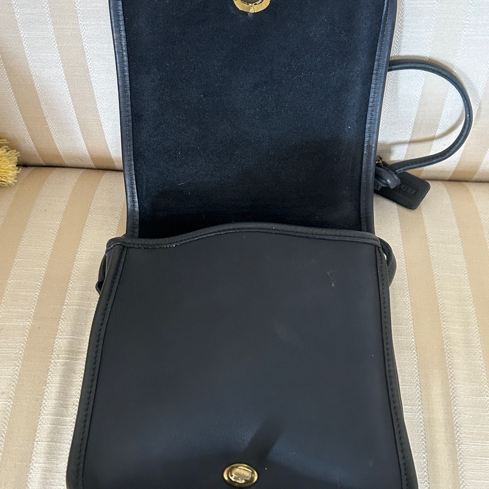 Coach Blue Leather Pouch crossbody vintage Bag - Picture 4 of 7